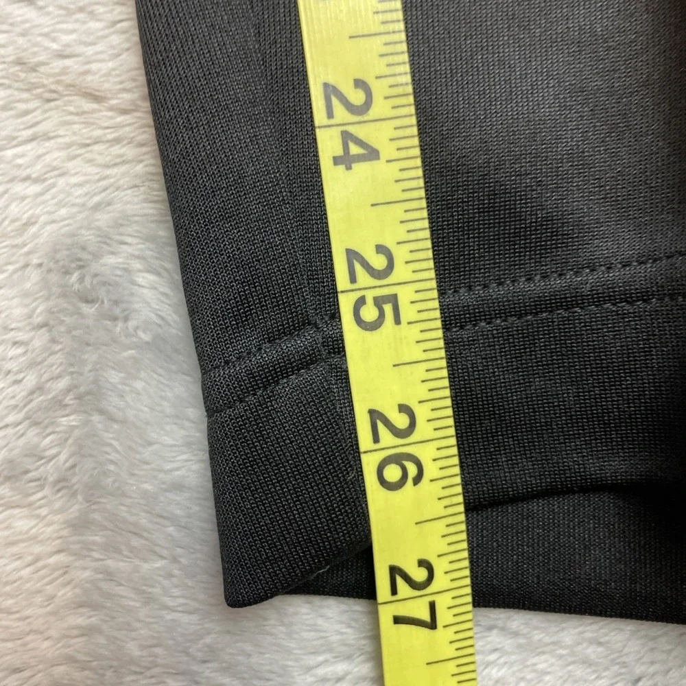 Nike Womens Double Swoosh Tape Logo Joggers Pants Size L Black Drawstring Pocket